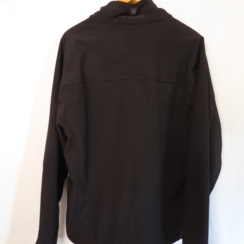 FREE COUNTRY BRAND MENS BLACK FULL ZIPPER DEVIL SATAN PATCH JACKET (PRE-OWNED) L - Picture 4 of 11